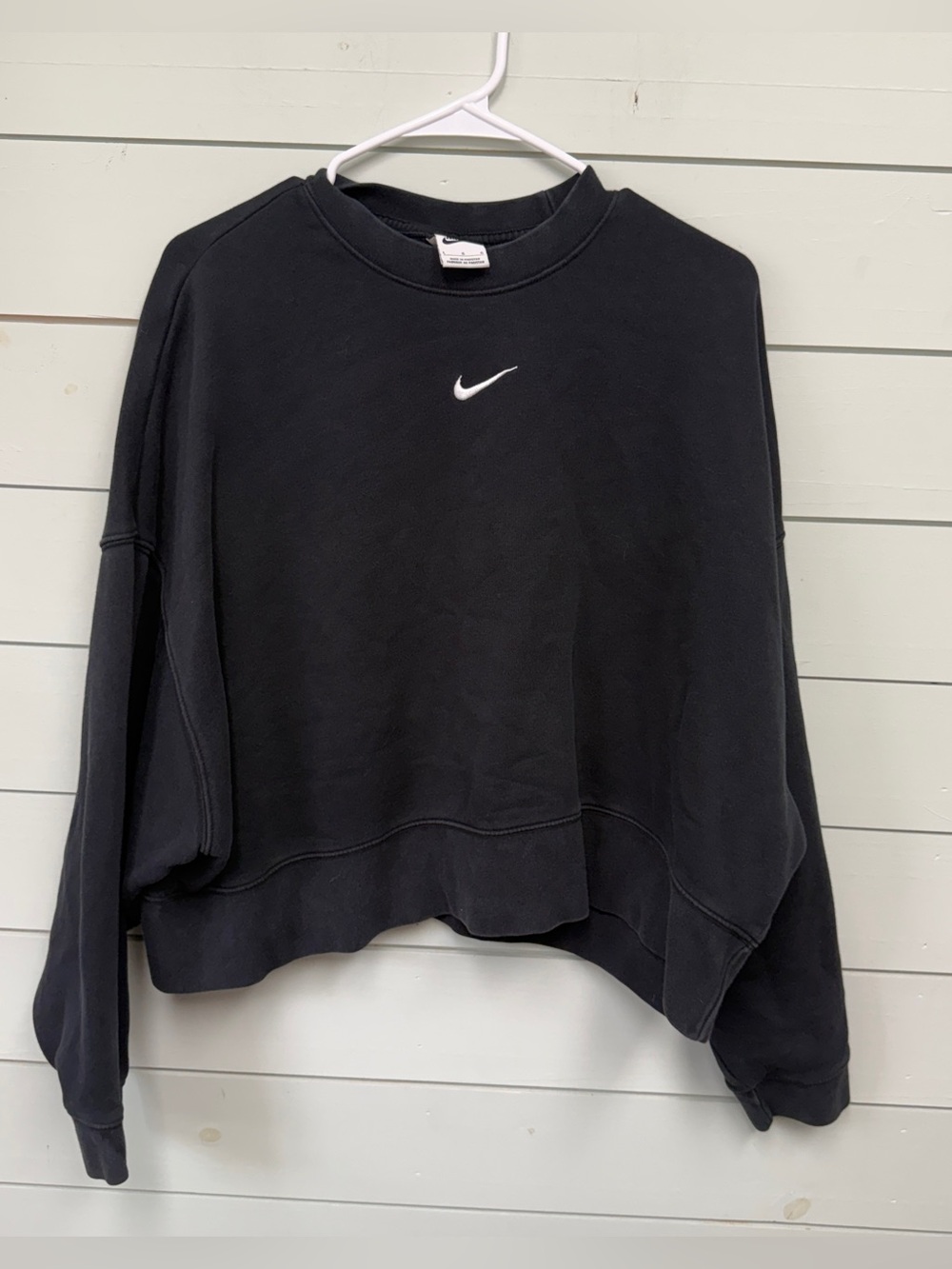 Nike oversized crew neck sweatshirt black women’s size large